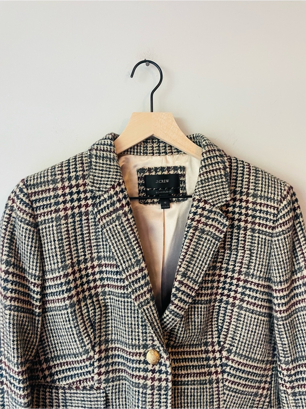 J. Crew Plaid Schoolboy Blazer - Picture 2 of 10